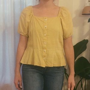 Universal Thread Linen Peasant Top